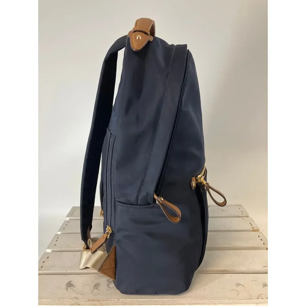 MICHAEL KORS, LARGE NYLON SAFFIANO LEATHER TRIM BACKPACK